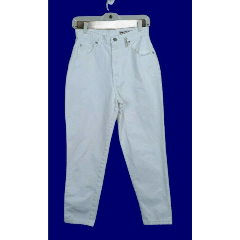 Vintage Sasson Womens Size 9/10 White High Rise Mom Jeans